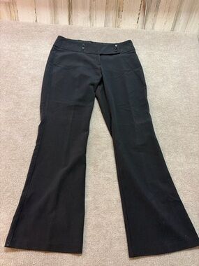 Dots Black Flare Dress Pants Women Size 9/10 Stretch Bootcut Work Career 0794